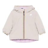 K-WAY giubbino reversibile con zip e cappuccio bicolore Beige/lilla per Neonata K7132PWXXX BEIGE/LILLA K-WAY 
