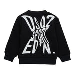 DSQUARED2 felpa girocollo tinta unita con stampa Nero per Neonato DQ2546 NERO DSQUARED2 