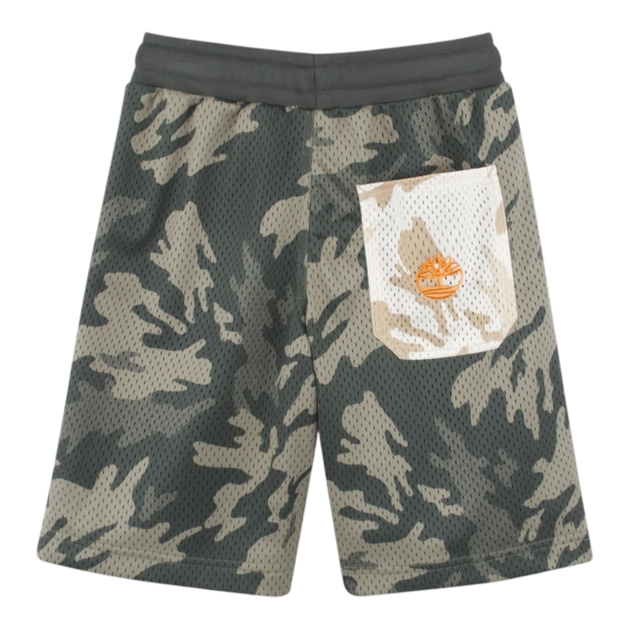 Timberland Bermuda Tinta Unita con Fantasia Militare per Bambino T6045800 VERDE TIMBERLAND 