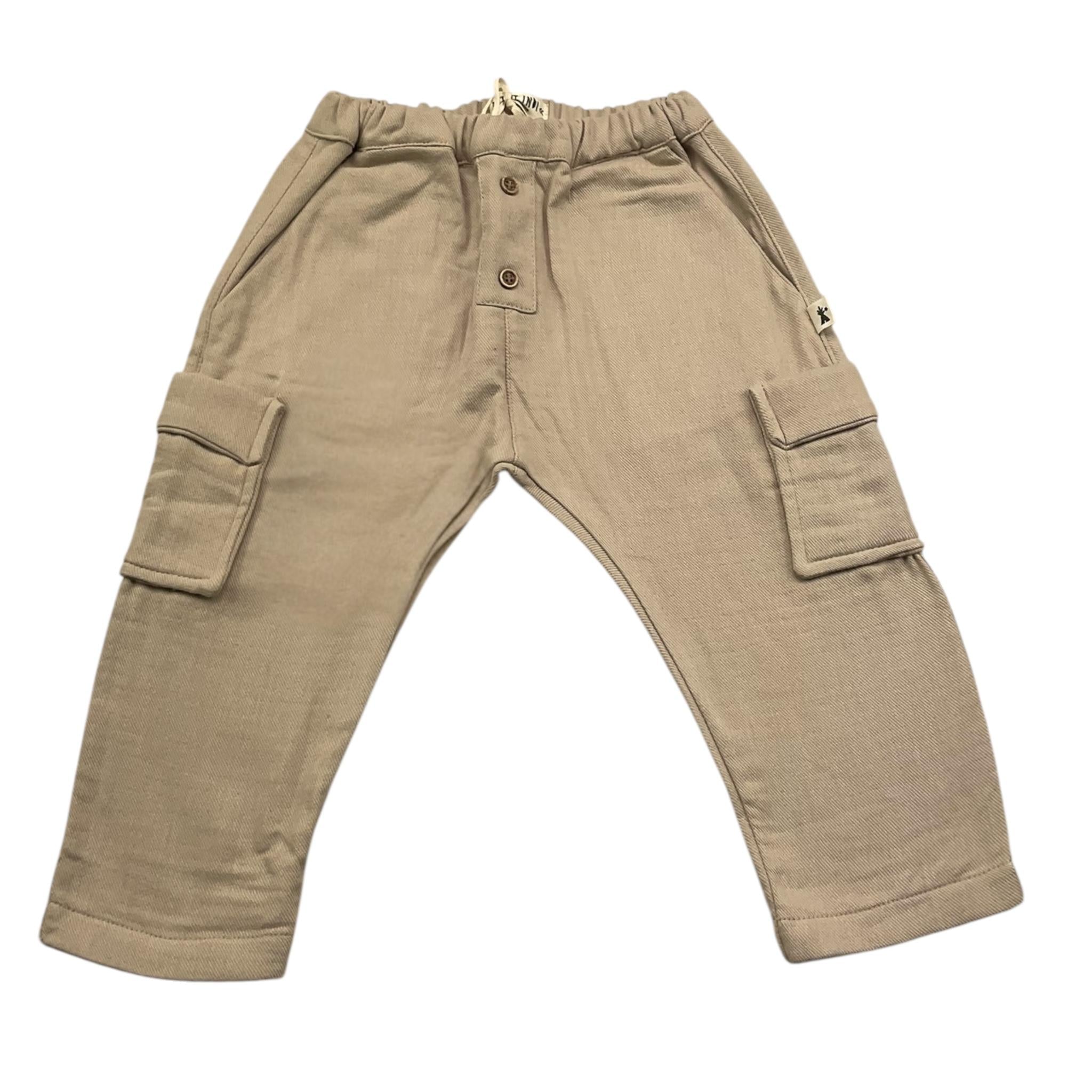 PETIT INDI pantalone tinta unita con elastico in vita Beige per Neonato AW24BK8714 BEIGE PETIT INDI 