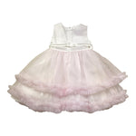 La Sartoria Dei Piccoli Abito Cerimonia Giromanica Tinta Unita con Tulle per Neonata L038 ROSA LA SARTORIA DEI PICCOLI 