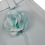 Petit Posh Short Tina Unita con Applicazione per Neonata GFBS25066SHXN VERDE ACQUA PETIT POSH 