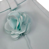 Petit Posh Short Tina Unita con Applicazione per Neonata GFBS25066SHXN VERDE ACQUA PETIT POSH 