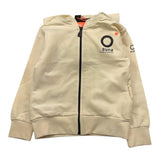 Suns  Felpa Tinta Unita con Zip E Cappuccio per Bambino MFS5104U PANNA SUNS 