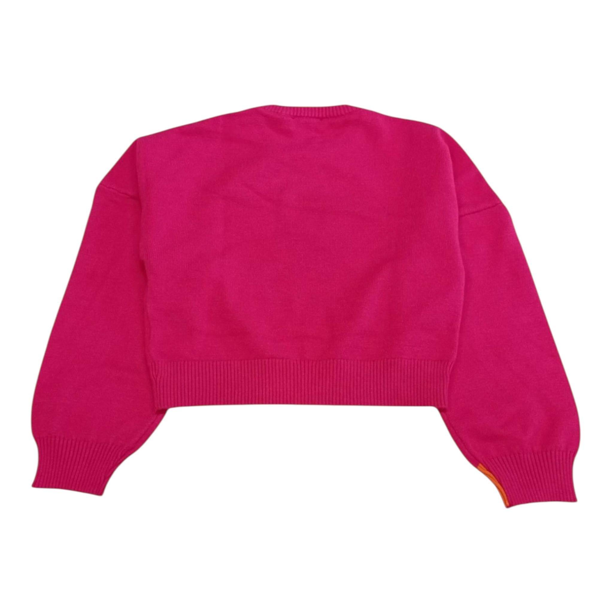 PINKO maglia tinta unita con stampa in contrasto Fuxia per Neonata F4PIBGJP108 FUXIA PINKO 