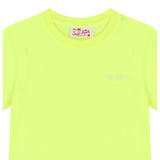 Saint Barth T-Shirt Girocollo Tinta Unita con Logo per Bambino DOVERLJR GIALLO FLUO SAINT BARTH 