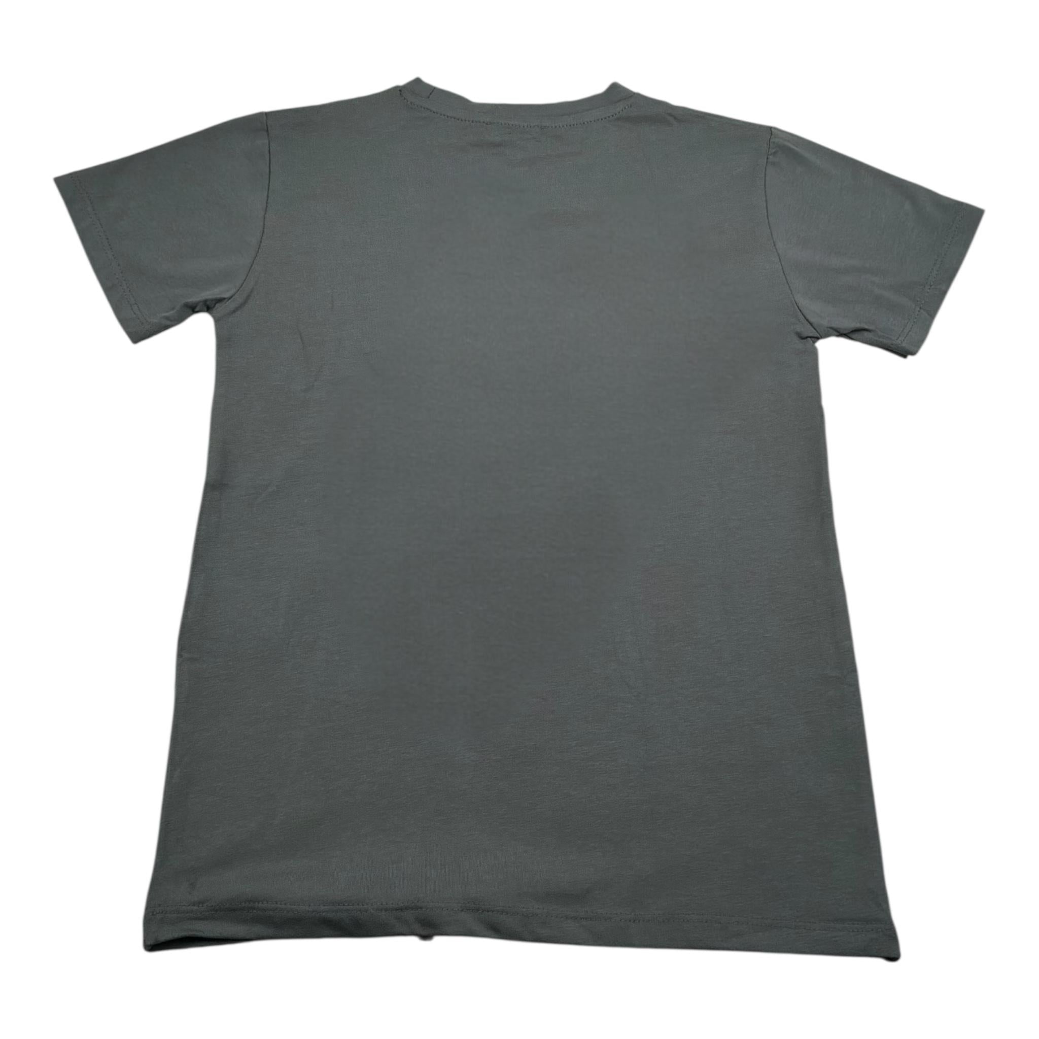 Never Too T-Shirt Girocollo tinta unita con Stampa Verde per Bambino NT2325R VERDE NEVER TOO 