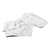Gaelle Top Tinta Unita Monospalla per Bambina 2746M00346 BIANCO GAELLE 