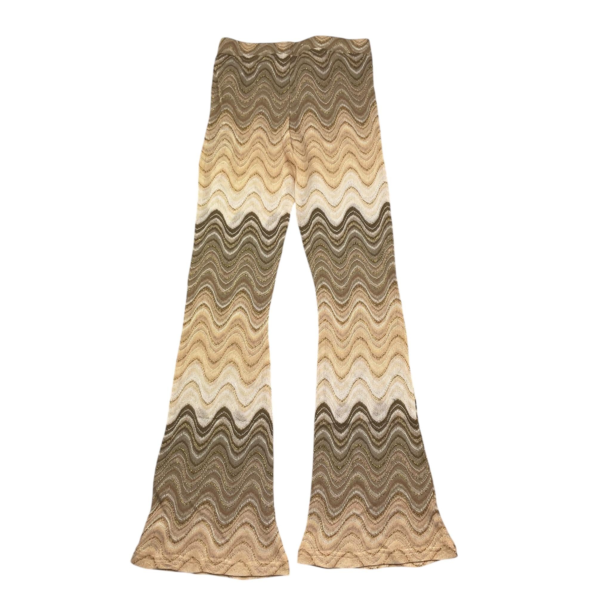 Saint Barth Pantalone Modello Zampa con Ricami per Bambina GWEN004 BEIGE SAINT BARTH 