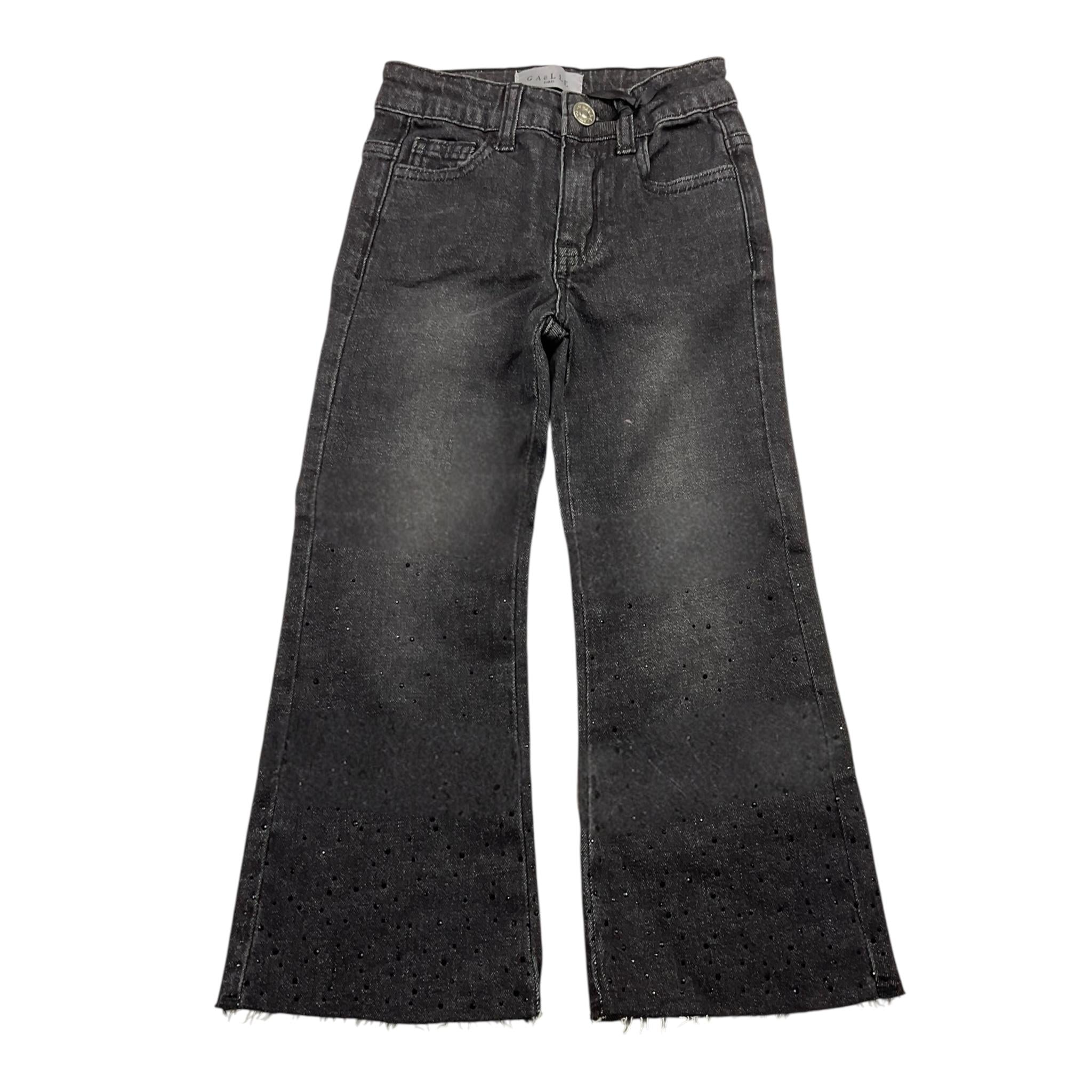 GAELLE jeans tinta unita con brillantini e girovita regolabile Nero per Bambina 2741PD00305 NERO GAELLE 