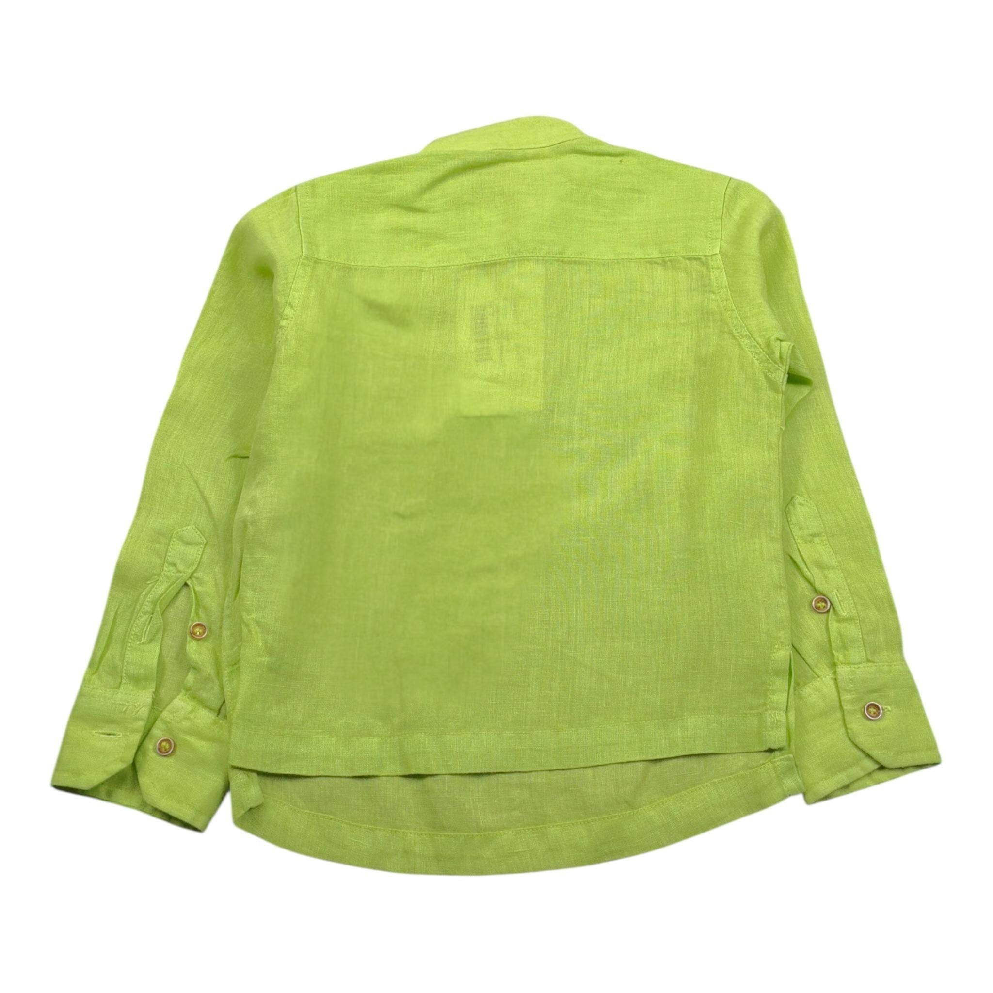 Sp1 Camicia tinta unita con Collo Coreano Verde per Neonato B3401397 VERDE SP1 