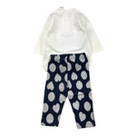 EMC completo 2pz maxi felpa-leggins bicolore Bianco/blu per Neonata CO3544 BIANCO/BLU EMC 