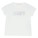 Liu Jo T-Shirt Tinta Unita con Brillantini per Bambina KA5095XX BIANCO LIU JO 
