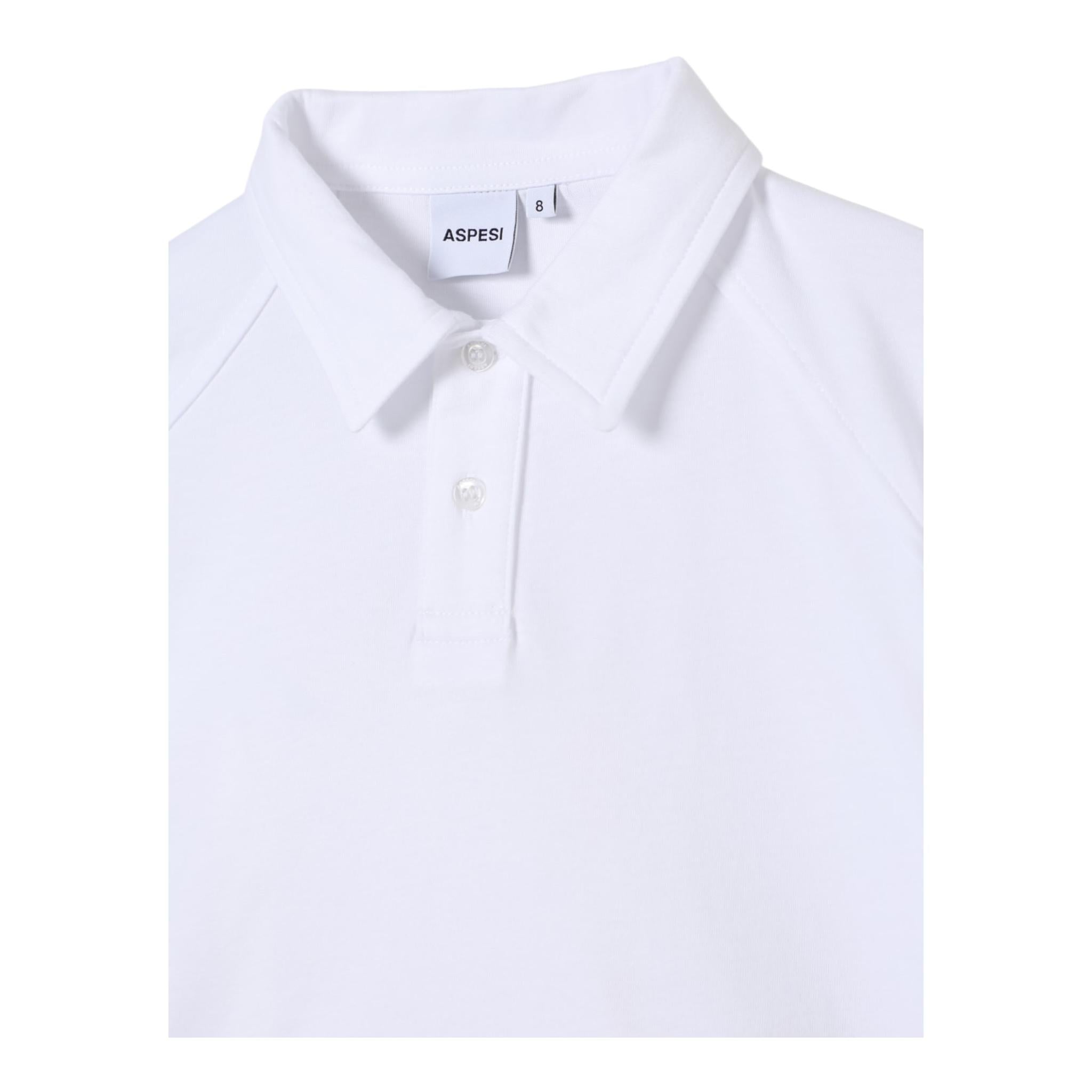 Aspesi Polo Mezza Manica Tinta Unita per Bambino S25005PCM0122 BIANCO ASPESI 