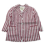 Dou Dou Giacca Tinta Unita con Fantasia A Righe per Bambina DW2P34XX BIANCO/ROSSO DOU DOU 