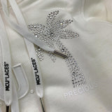 MCU felpa tinta unita con cappuccio e brillantini Bianco per Bambina MCUK6001 BIANCO MCU 