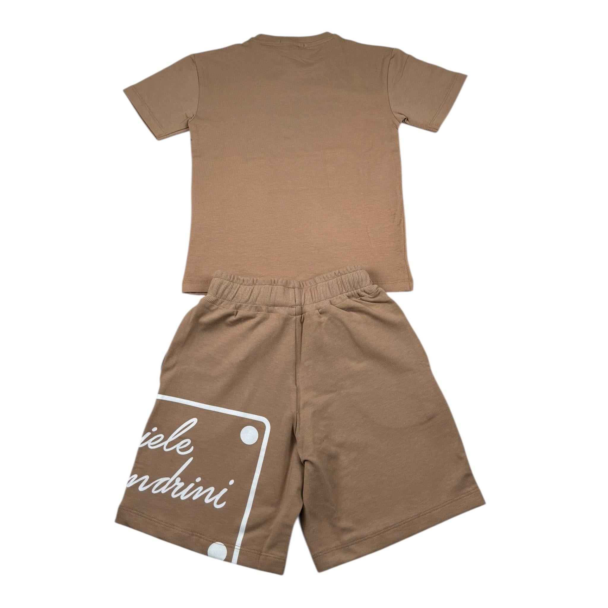 Daniele Alessandrini Completo 2 Pezzi T-Shirt-Bermuda per Bambino 1236M00237 BEIGE DANIELE ALESSANDRINI 