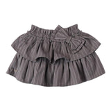 SARABANDA gonna tinta unita con fiocco e fantasia a righe Grigio per Bambina A264 GRIGIO SARABANDA 