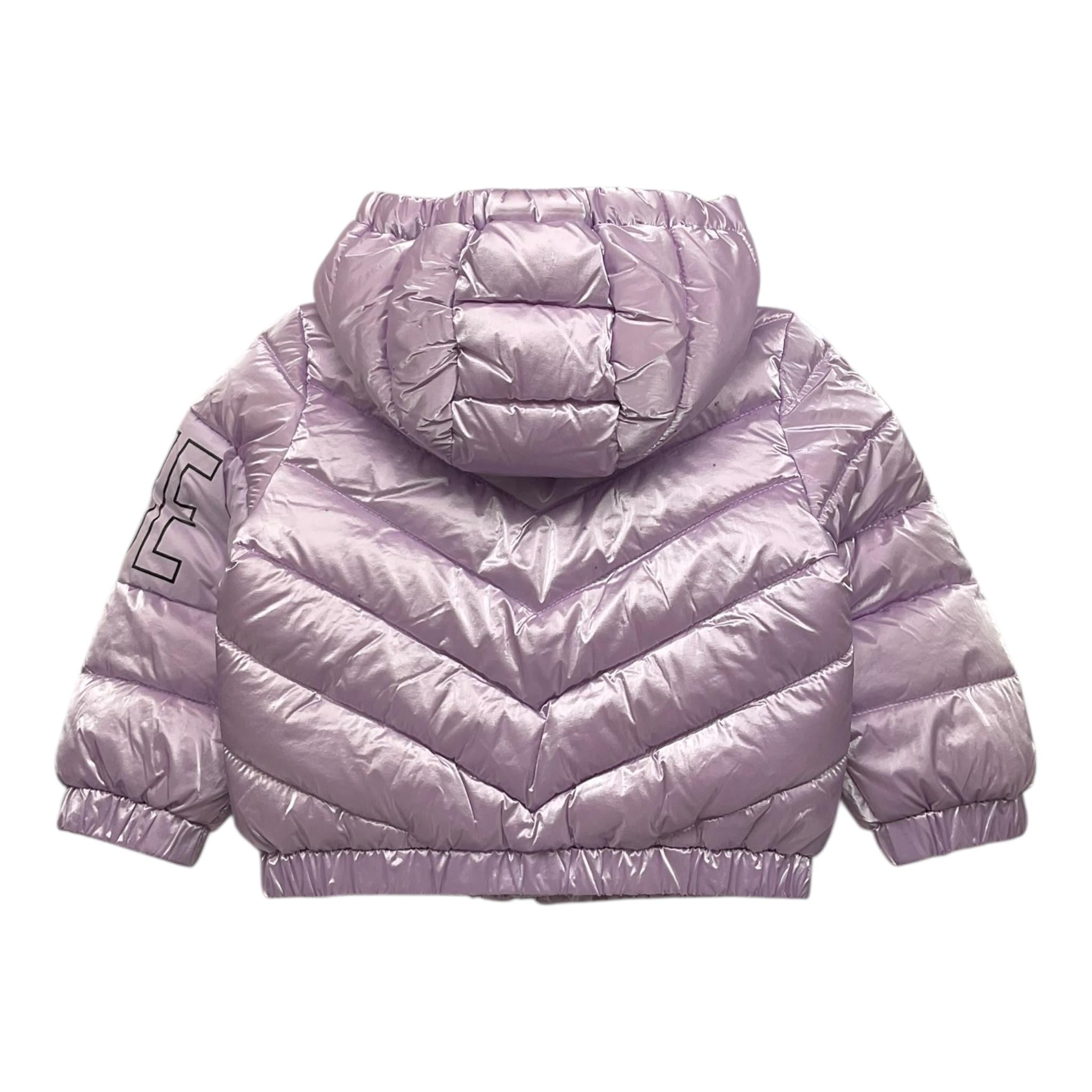 REFRIGUE giubbino tinta unita con cappuccio e stampa logo Lilla per Neonata 2881O00003X LILLA REFRIGUE 