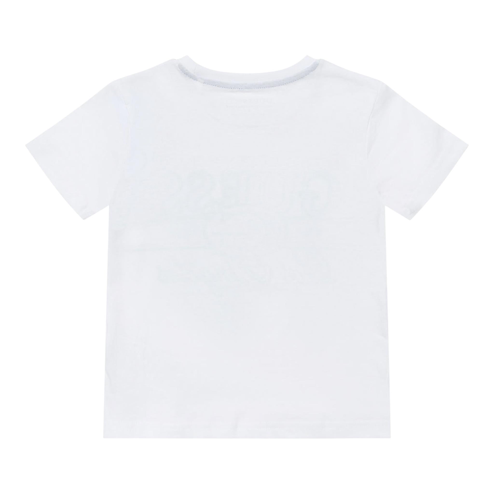 Guess T-Shirt Girocollo Tinta Unita con Stampe per Bambino N5RI23K8HM4X BIANCO GUESS 