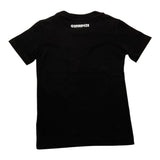 G2Firenze Rundhals-T-Shirt einfarbig mit Kontrastdruck schwarz für Jungen