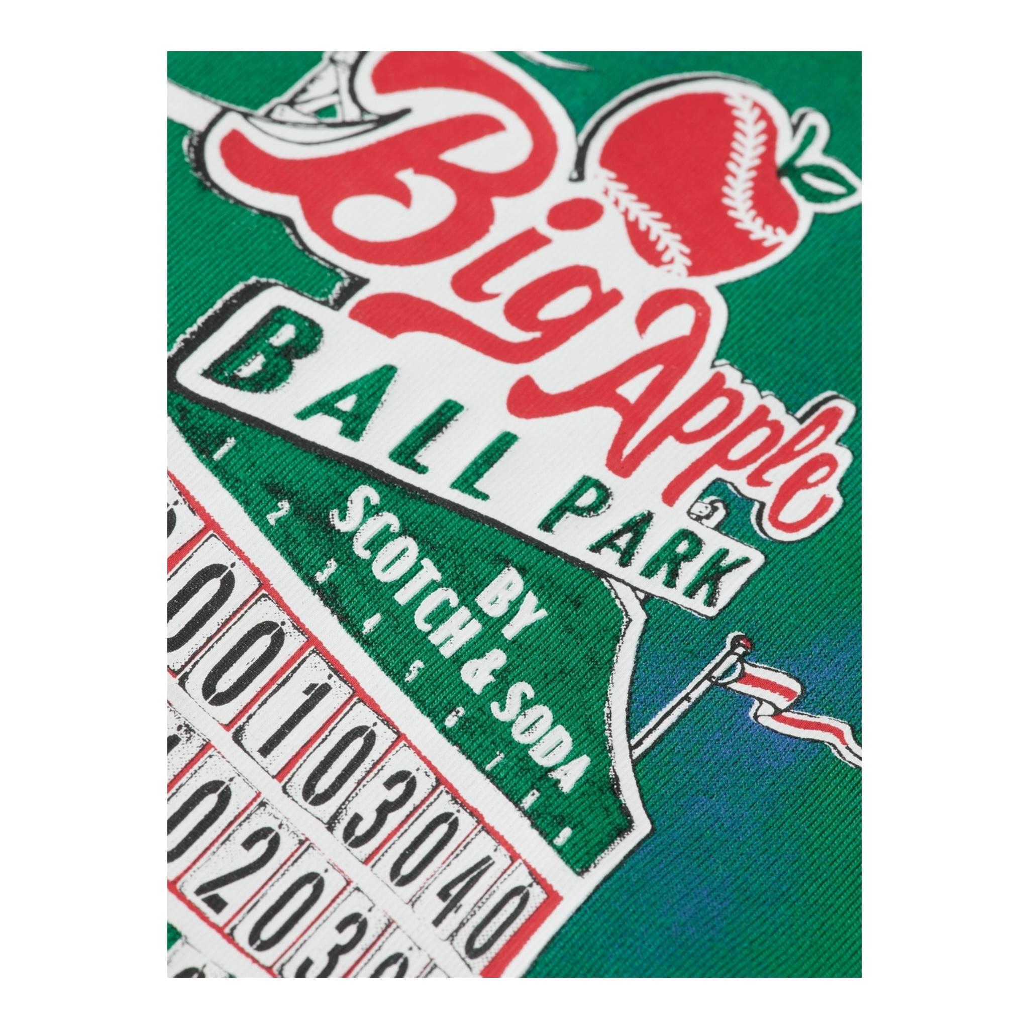 Scotch & Shrunk T-Shirt Tinta Unita Girocollo con Stampa per Bambino 180564 VERDE SCOTCH & SHRUNK 