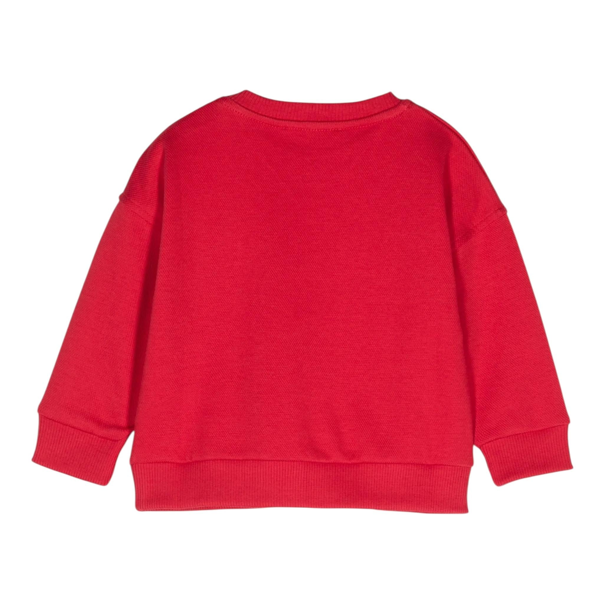 MOSCHINO felpa tinta unita gircollo con stampa Rosso per Bambino HOF07H ROSSO MOSCHINO 