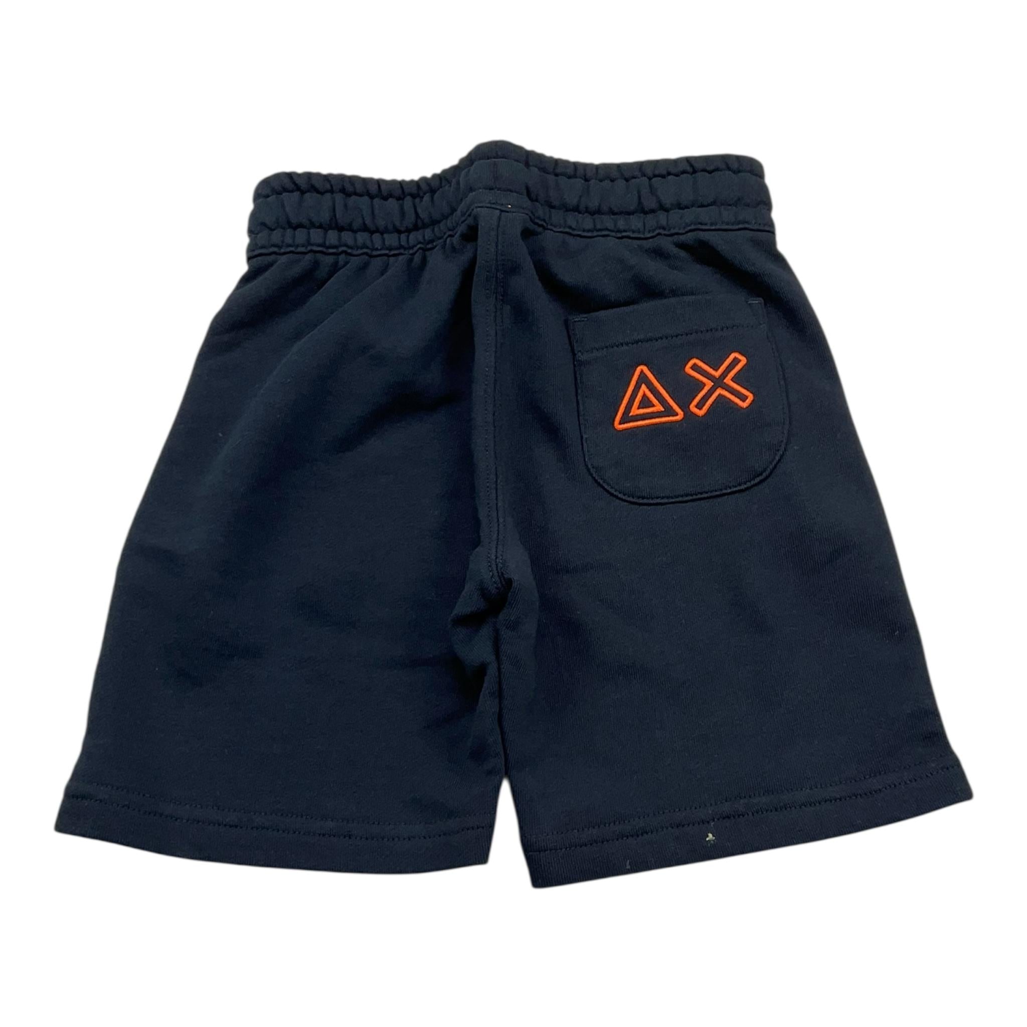 Sun68 Bermuda Tuta Tinta Unita con Logo per Bambino F35340 BLU SUN68 