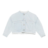 Il Gufo Giubbino In Denim Tinta Unita per Neonata P25GR232J0052N AZZURRO IL GUFO 