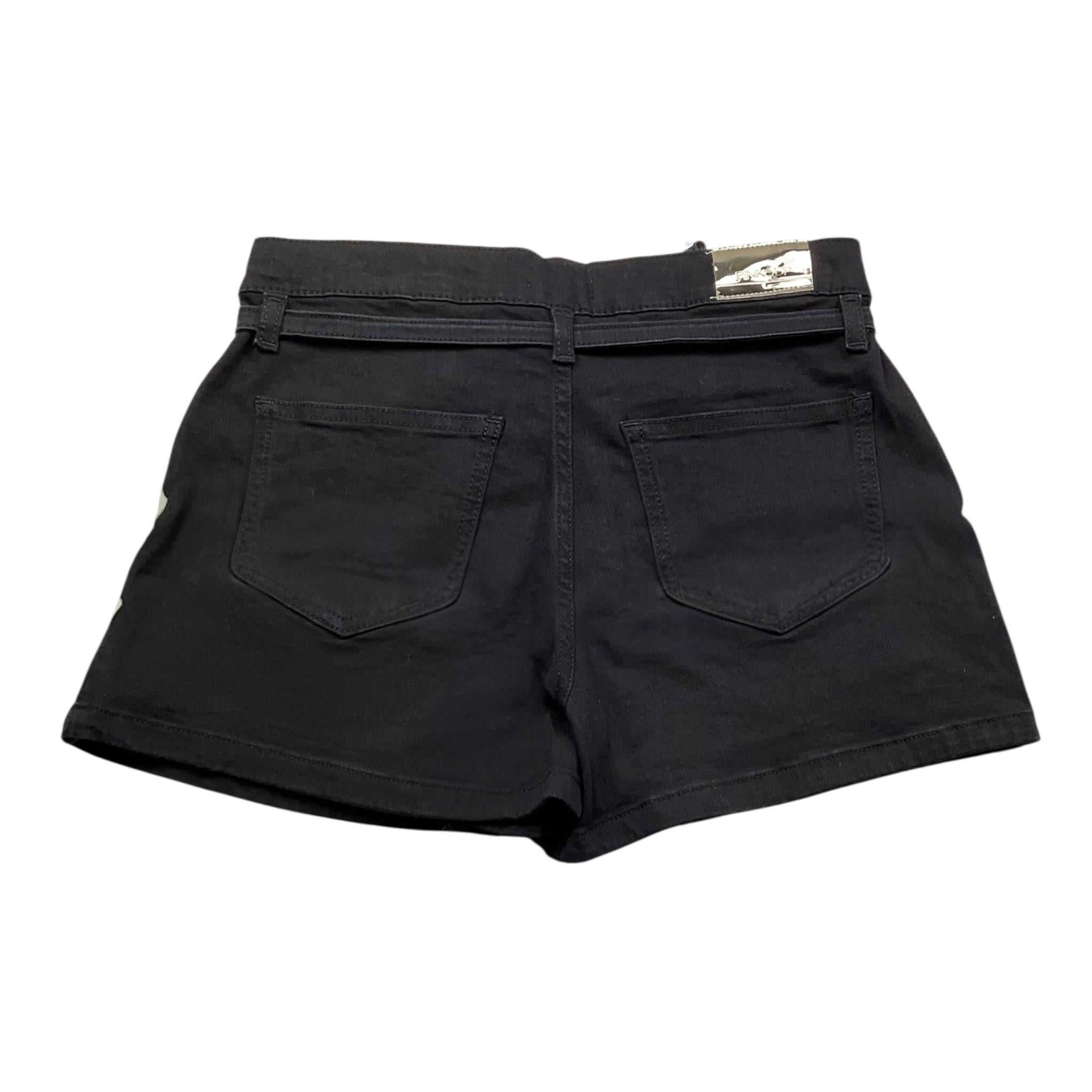 PINKO short tinta unita con cintura logo Nero per Bambina F4PIJGST002X NERO PINKO 