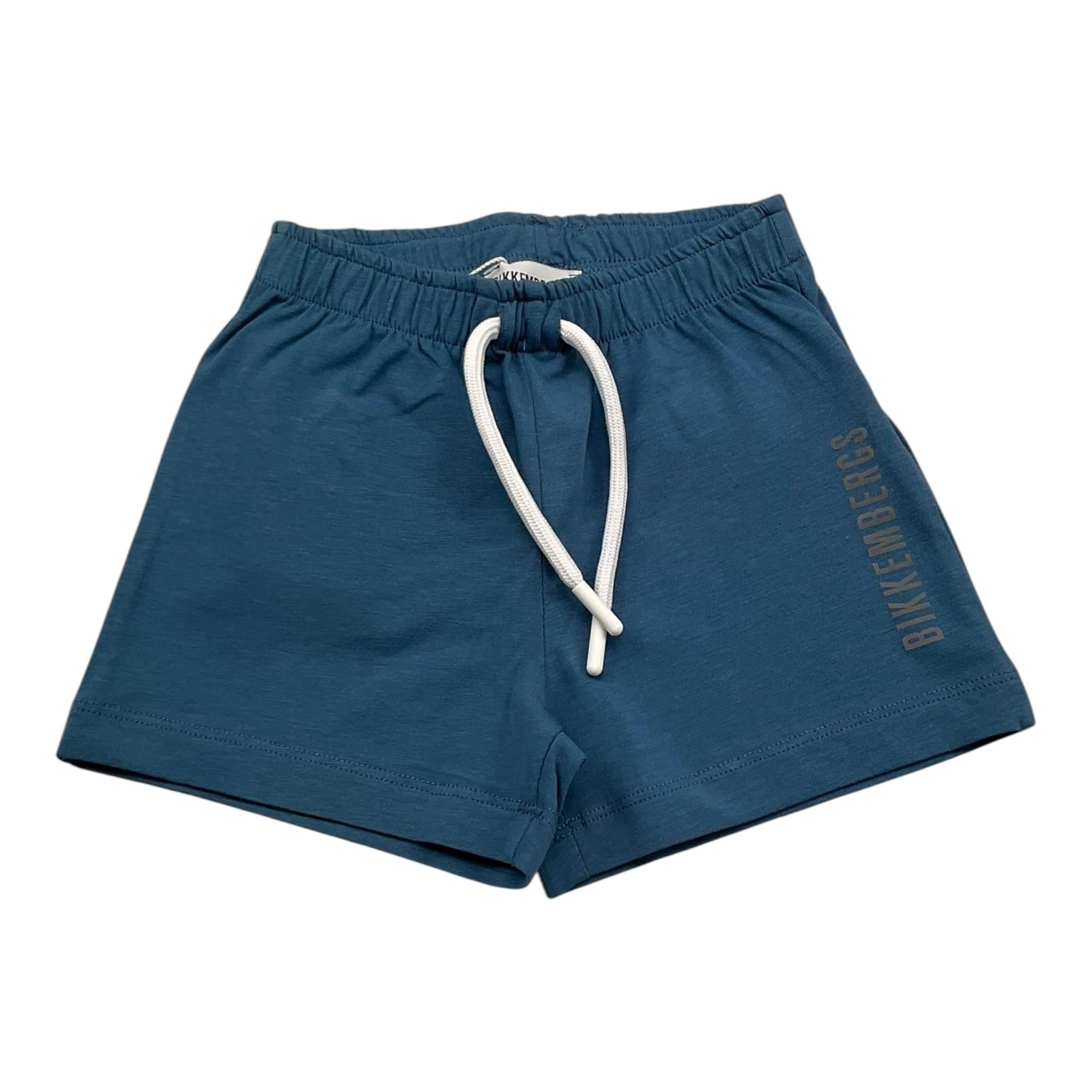 Bikkembergs Bermuda Tinta Unita con Stampa Logo per Neonato BK2177 BLU BiKKEMBERGS 