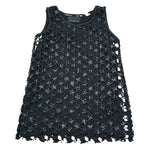 John Richmond Top Giromanica Tinta Unita Taforato per Bambina RGP26102 NERO JOHN RICHMOND 