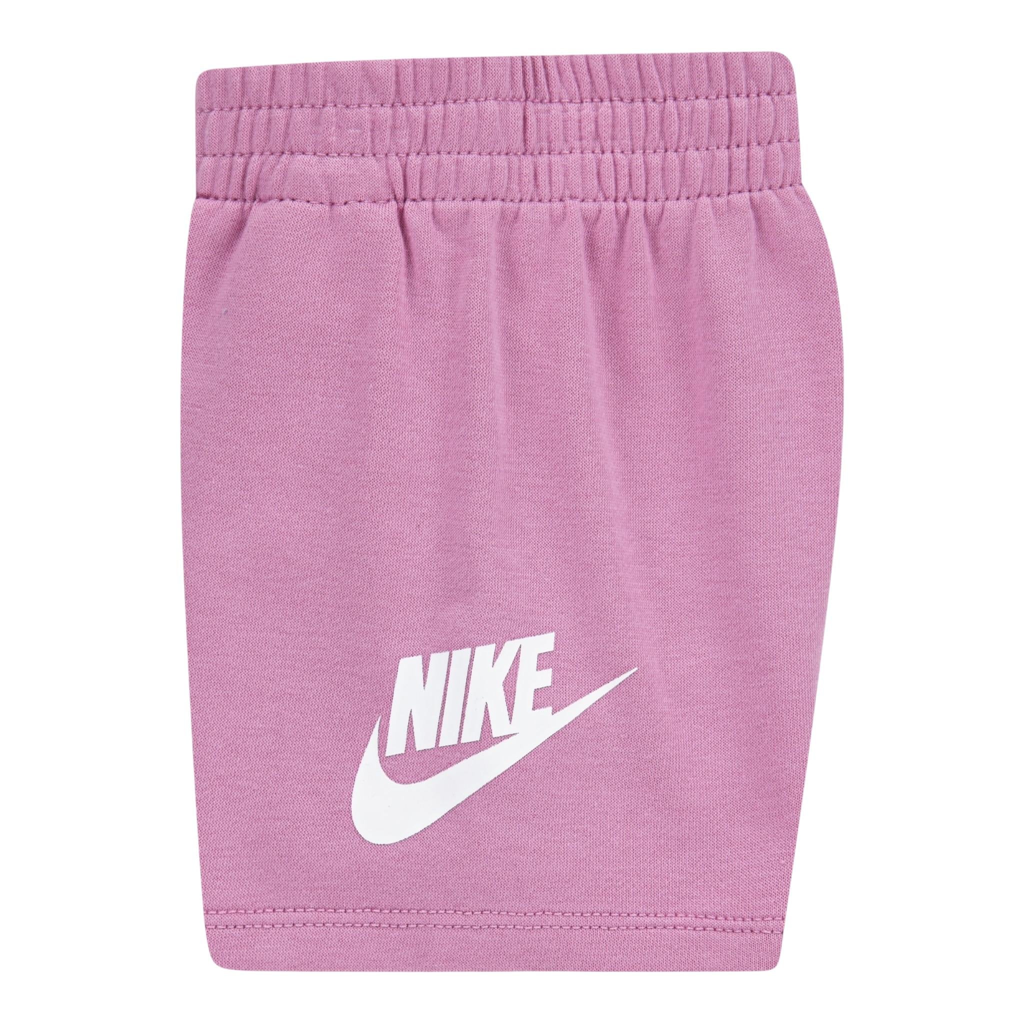 Nike Completo 2 Pezzi T-Shirt-Bermuda tinta unita Rosa per Neonata 56L596A ROSA NIKE 