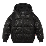 DKNY giubbino tinta unita cn cappuccio e loghi Nero per Bambino D60200 NERO DKNY 