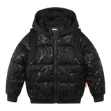 DKNY giubbino tinta unita cn cappuccio e loghi Nero per Bambino D60200 NERO DKNY 