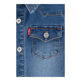 Levi'S Camicia In Denim Tinta Unita per Neonato 6EM335 BLU LEVI'S 