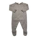Wedoble Solid Grey Langarm-Strampler für Neugeborene