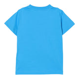 Moschino T-Shirt Girocollo Tinta Unita con Stampa Orso per Neonato MUM04D AZZURRO MOSCHINO 