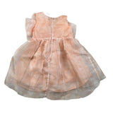 Miss Grant Abito Giromanica tinta unita con Fiocco Rosa per Bambina MG1276 ROSA MISS GRANT 