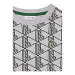 Lacoste T-Shirt Girocollo Tinta Unita con Fantasia per Bambino TJ8411 GRIGIO LACOSTE 