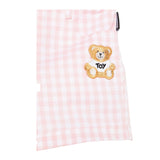 Moschino Short Fantasia Quadretti con Elastico In Vita per Neonata MMQ00R BIANCO/ROSA MOSCHINO 
