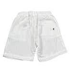 Petit Indi Bermuda Tinta Unita con Elastico In Vita per Neonato SS25BK8040X BIANCO PETIT INDI 