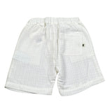 Petit Indi Bermuda Tinta Unita con Elastico In Vita per Neonato SS25BK8040X BIANCO PETIT INDI 