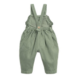 PLAY UP salopette tinta unita con rouches Verde per Neonata PA022AP11502 VERDE PLAY UP 