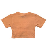 Vicolo Einfarbiges T-Shirt mit Rundhalsausschnitt und Pfirsichknoten für Baby-Mädchen