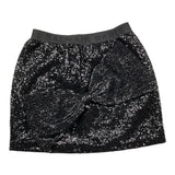 Balmain Schwarzer Paillettenrock in Volltonfarbe für Mädchen