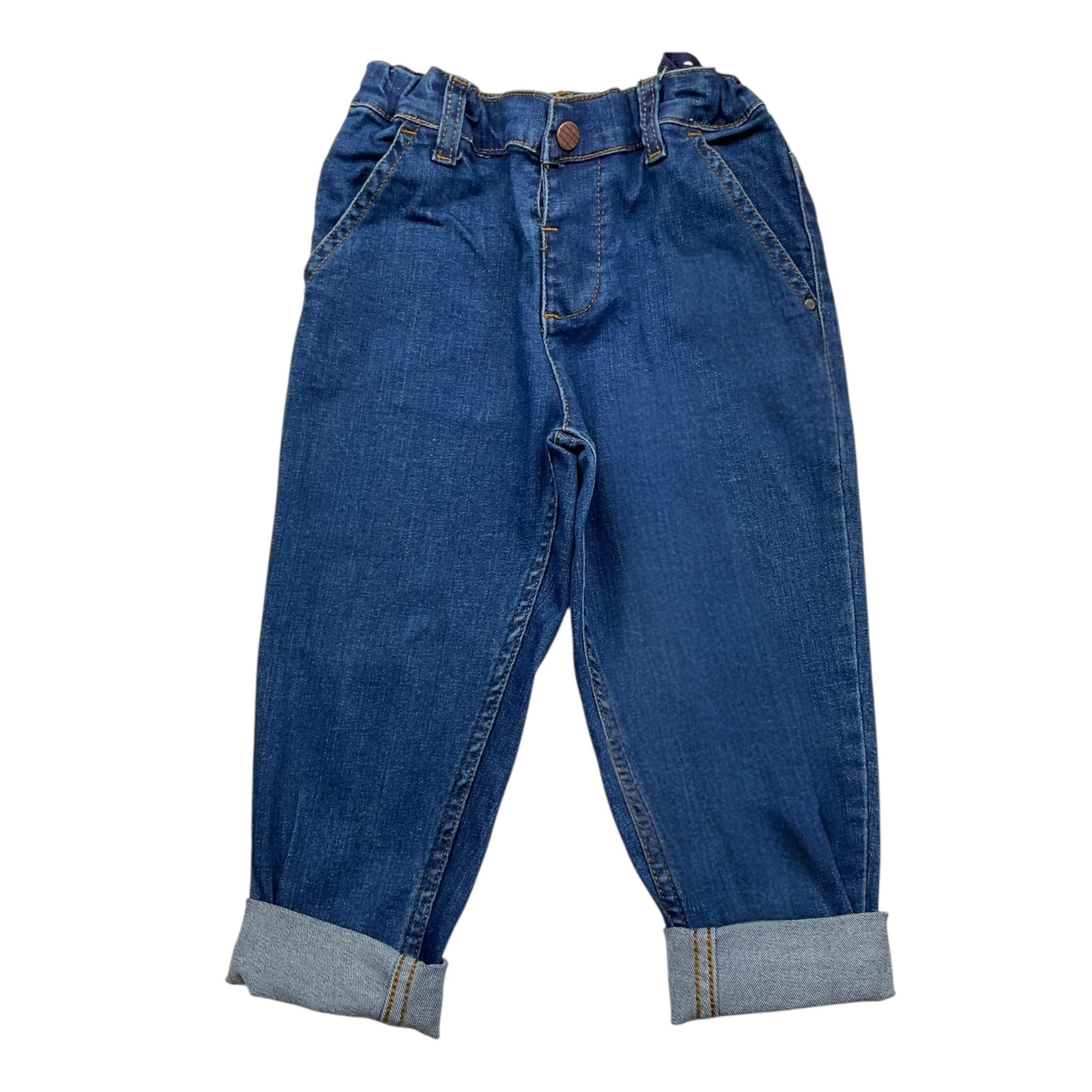CARRE'MENT BEAU jeans tinta unita con girovita regolabile Blu per Bambino Y30268J BLU CARRE'MENT BEAU 