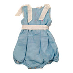 Ilfarobimbi Pagliaccetto tinta unita Giromanica Azzurro per Neonata IFN40916 AZZURRO ILFAROBIMBI 