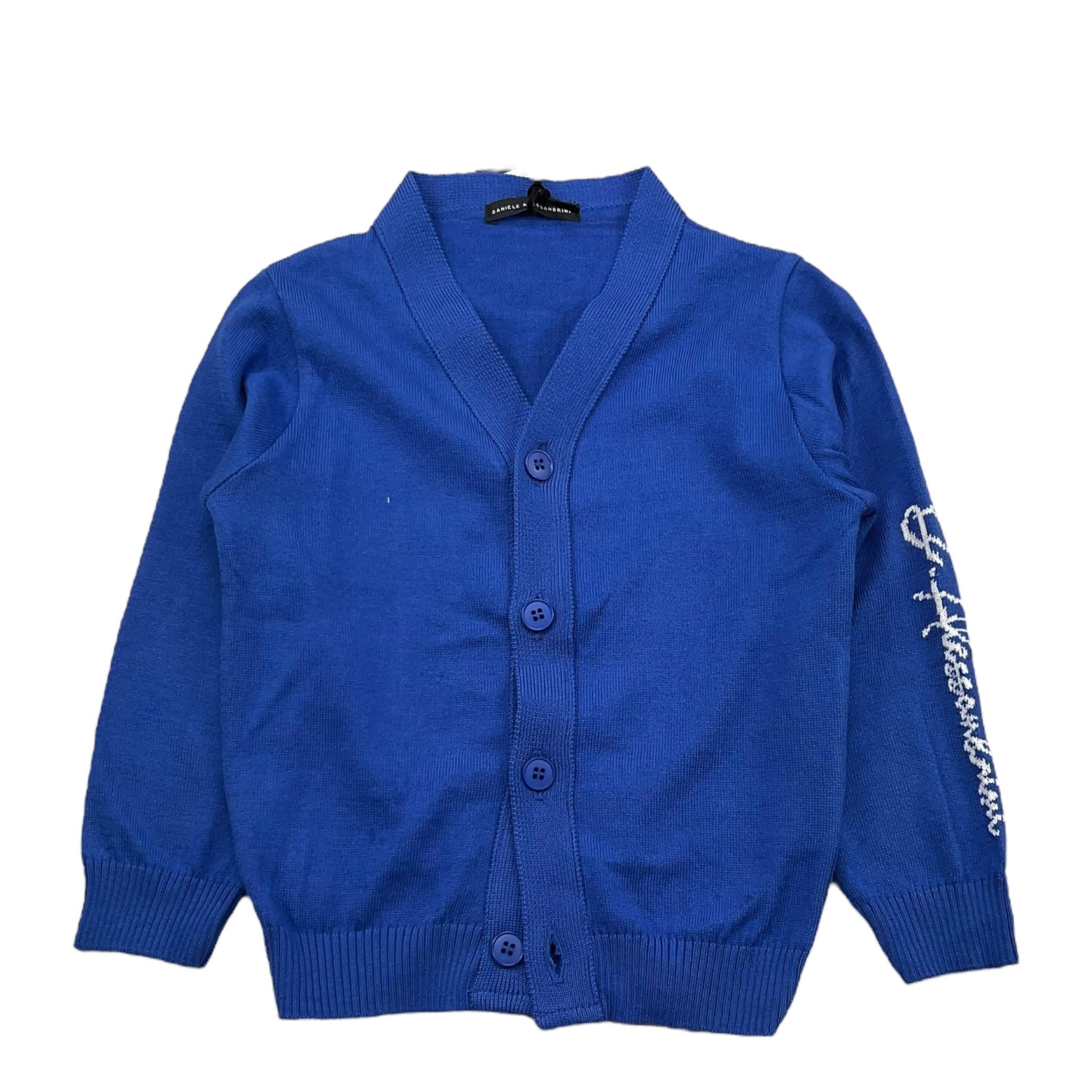 DANIELE ALESSANDRINI cardigan tinta unita con scollo a v  Cobalto per Bambino 1291W00008 COBALTO DANIELE ALESSANDRINI 