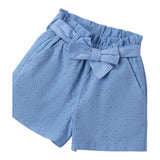 Sarabanda Short Tinta Unita Traforato per Neonata 0B326 AZZURRO SARABANDA 